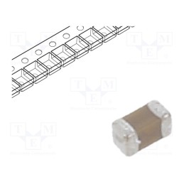 100 pcs x WALSIN - 0402B333J160CT - Capacitor: ceramic, 33nF, 16V, X7R, ±5%, 0402