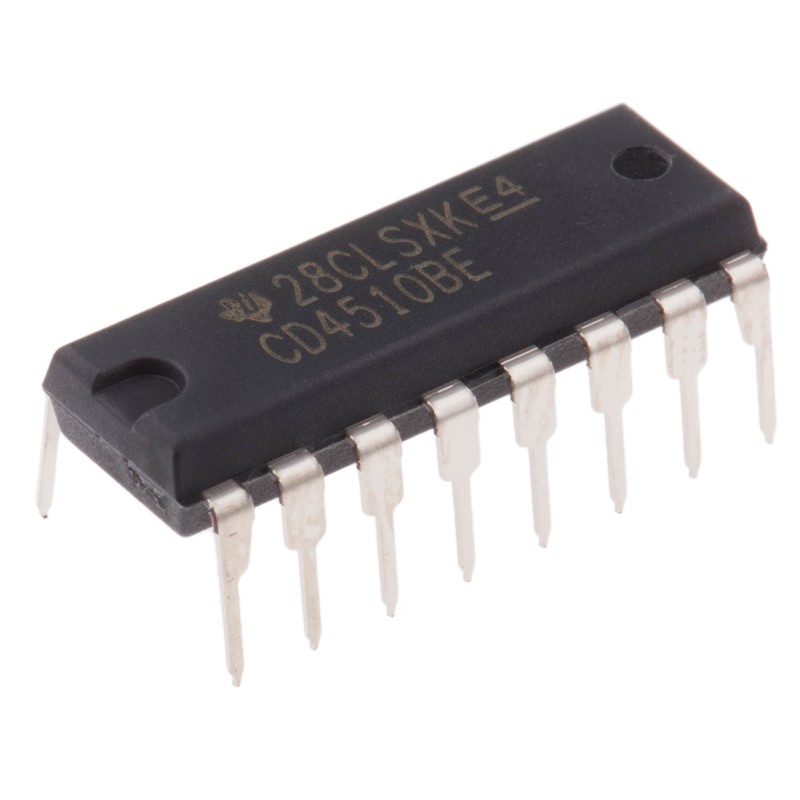 25 pcs - Texas Instruments CD4510BE 4-stage Through Hole BCD Counter, 16-Pin PDIP