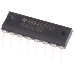 25 pcs - Texas Instruments CD4027BE Dual JK Type Flip Flop IC, 16-Pin PDIP