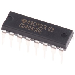 25 pcs - Texas Instruments CD4040BE 12-stage Through Hole Binary Counter, 16-Pin PDIP