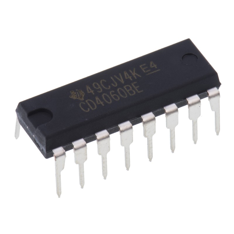 25 pcs - Texas Instruments CD4060BE 14-stage Through Hole Binary Counter, 16-Pin PDIP