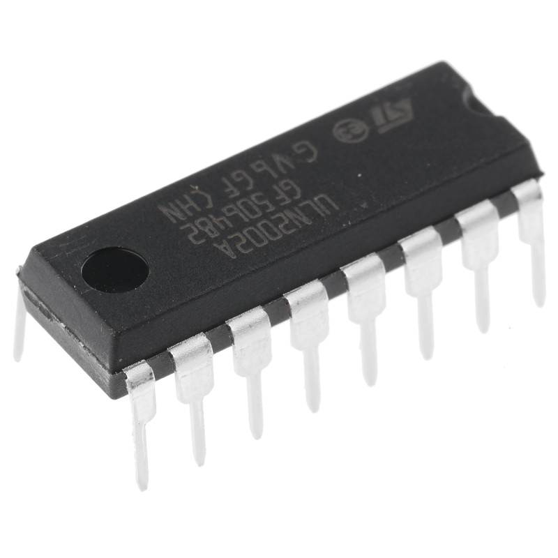25 pcs - STMicroelectronics ULN2002A, 7-element NPN Darlington Transistor, 500 mA 50 V HFE:1000, 16-Pin PDIP