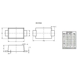 100 pcs - Diodes Inc 1000V Rectifier & Schottky Diode, DO-219AA FRS1ME