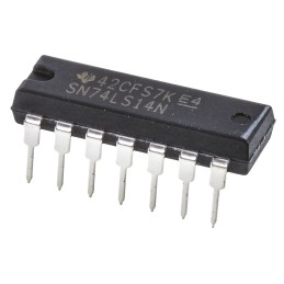 25 pcs - Texas Instruments SN74LS14N Hex Schmitt Trigger Inverter, 14-Pin PDIP
