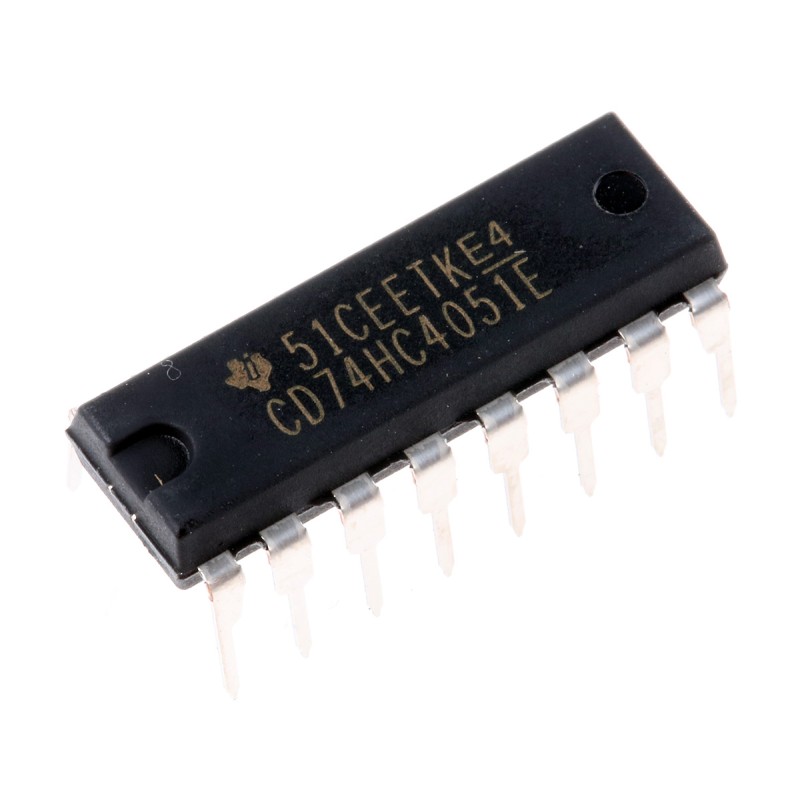 25 pcs - Texas Instruments CD74HC4051E Multiplexer/Demultiplexer Single 8:1 3 V, 5 V, 16-Pin PDIP