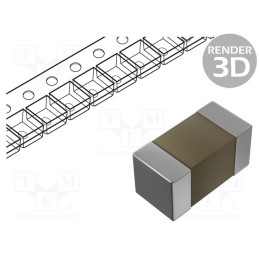 100 pcs x WALSIN - 0603N120G500CT - Capacitor: ceramic, 12pF, 50V, C0G (NP0), ±2%, 0603