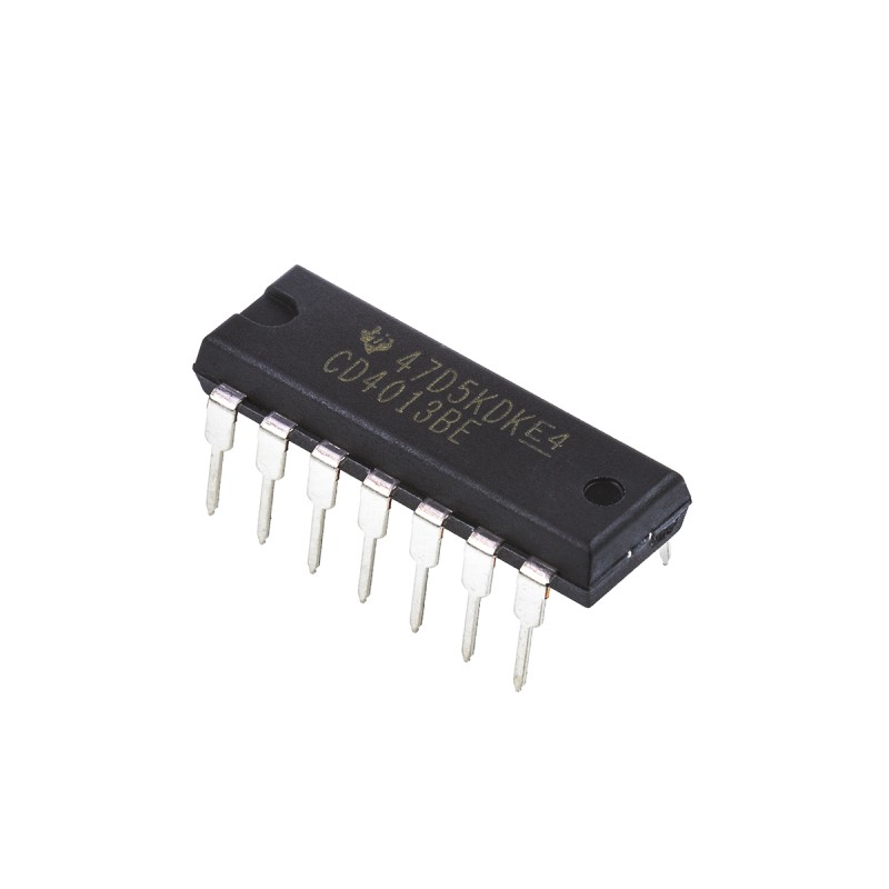 25 pcs - Texas Instruments CD4013BE Dual D Type Flip Flop IC, 14-Pin PDIP