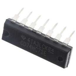 25 pcs - Texas Instruments CD74HC73E Dual JK Type Flip Flop IC, 14-Pin PDIP