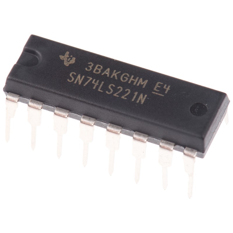 25 pcs - Texas Instruments SN74LS221N, Dual Monostable Multivibrator 8mA, 16-Pin PDIP