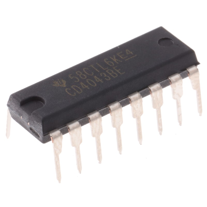 25 pcs - Texas Instruments CD4043BE 4bit-Bit Latch, Transparent SR Type, 3 State, 16-Pin PDIP