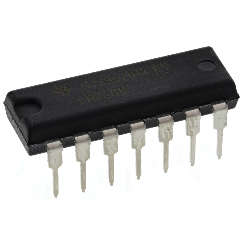 25 pcs - LM239N Texas Instruments, Quad Comparator, Open Collector O/P, 1.3μs 3 - 28 V 14-Pin PDIP