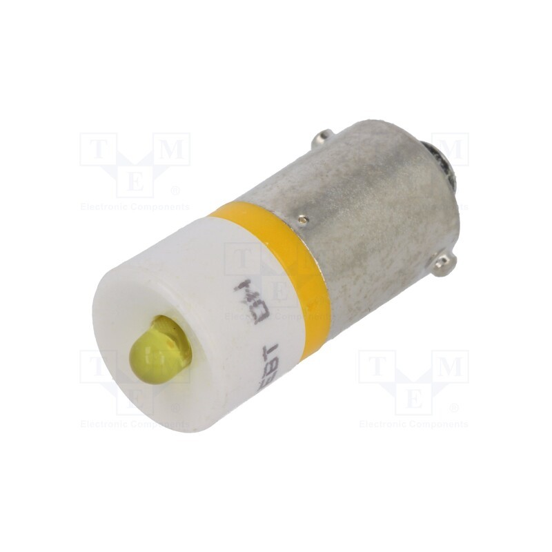 1 pcs x CML INNOVATIVE TECHNOLOGIES - 18606232 - LED lamp, yellow, BA9S, 230VAC