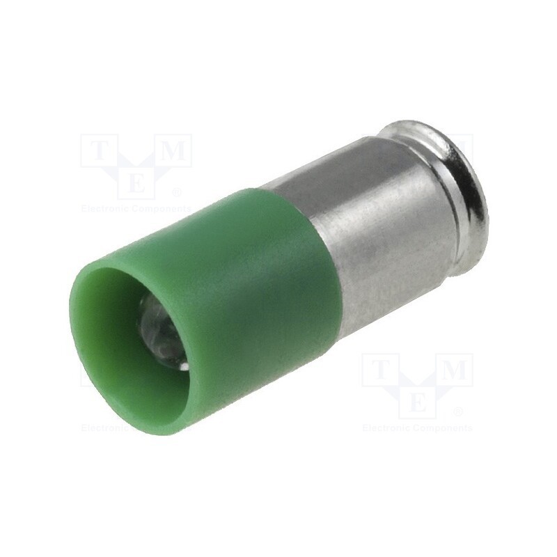 1 pcs x CML INNOVATIVE TECHNOLOGIES - 1512145UG3 - LED lamp, green, S5,7s, 28VDC, 28VAC, No.of diodes: 1