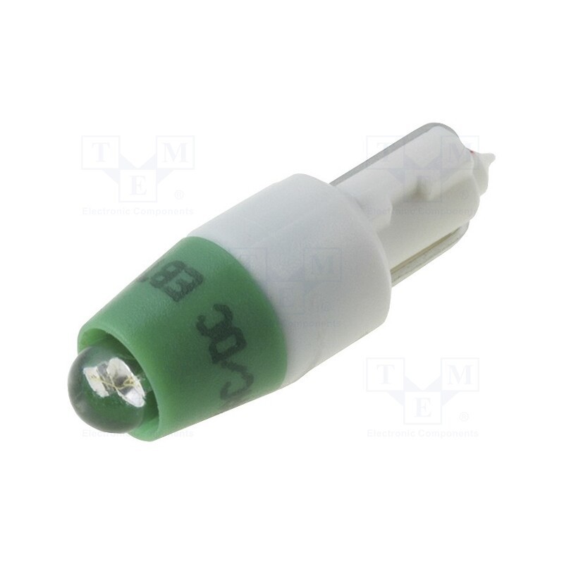 1 pcs x CML INNOVATIVE TECHNOLOGIES - 1511A35UG3 - LED lamp, green, T5, 24V, No.of diodes: 1