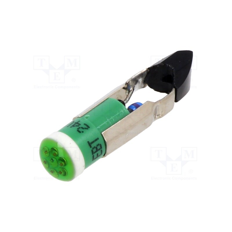 1 pcs x CML INNOVATIVE TECHNOLOGIES - 15041351A - Indicator: LED, T5,5K, green, plastic, 24VDC, -20÷60°C