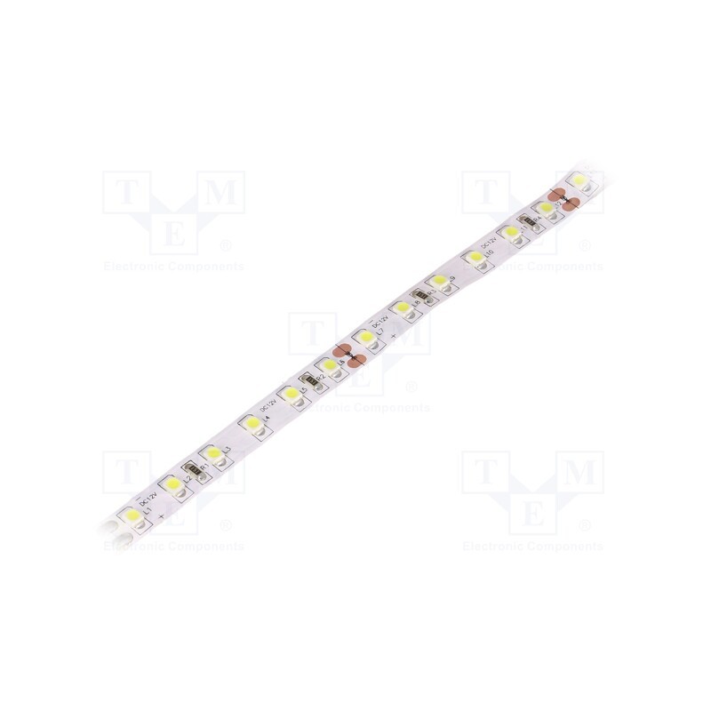 1 m x OPTOFLASH - OPWH3528-9612E - LED tape, white cold, 3528, 12V, LED/m: 96, 8mm, white PCB, 120°