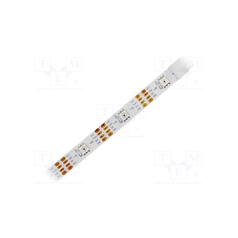 1 m x IPIXEL LED - S010030CA3SA2 - Programmable LED tape, RGB, 5050, 5V, LED/m: 30, 10mm, white PCB