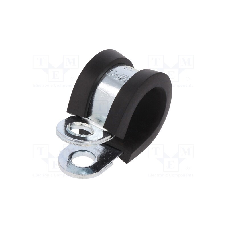 1 pcs x MPC INDUSTRIES - LKD11312 - Fixing clamp, ØBundle : 13mm, W: 12mm, steel, Cover material: EPDM
