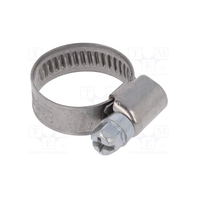 1 pcs x MPC INDUSTRIES - D2012022 - Worm gear clamp, W: 9mm, Clamping: 12÷22mm, chrome steel AISI 430
