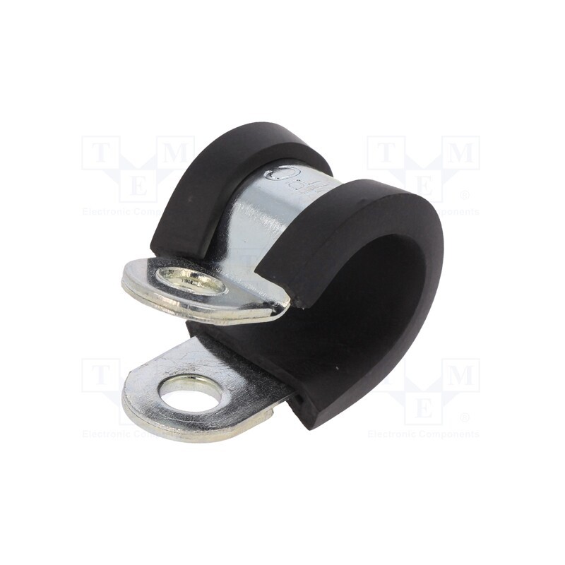 1 pcs x MPC INDUSTRIES - LKD11112 - Fixing clamp, ØBundle : 11mm, W: 12mm, steel, Cover material: EPDM