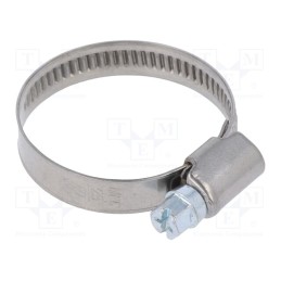 1 pcs x MPC INDUSTRIES - D2025 - Worm gear clamp, W: 9mm, Clamping: 25÷40mm, chrome steel AISI 430