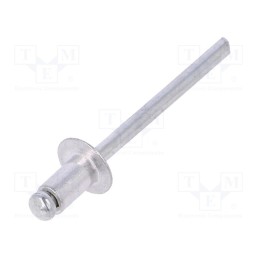 1 pcg x VOREL - 70400 - Rivet, aluminium, Rivet diam: 4mm, L.rivet: 6.4mm, 50pcs.