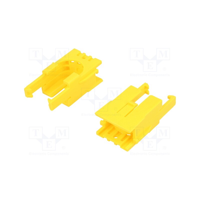 1 set x POLOLU - ROMI CHASSIS MOTOR CLIP PAIR - YELLOW - Bracket, yellow, POLOLU Romi