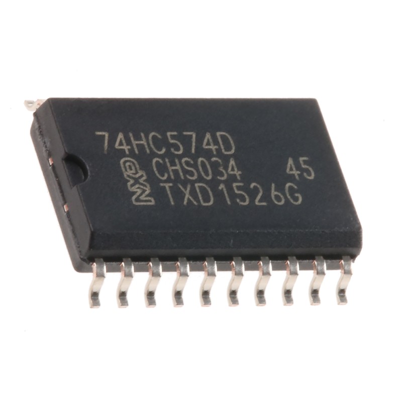 38 pcs - Nexperia 74HC574D,652 Octal D Type Flip Flop IC, 3-State, 20-Pin SOIC