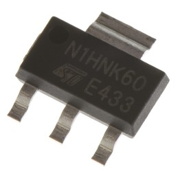 30 pcs - N-Channel MOSFET, 400 mA, 600 V, 3-Pin SOT-223 STMicroelectronics STN1HNK60