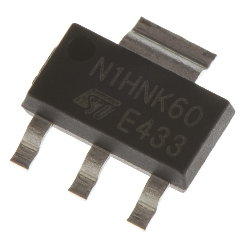 30 pcs - N-Channel MOSFET, 400 mA, 600 V, 3-Pin SOT-223 STMicroelectronics STN1HNK60