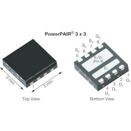 10 pcs - Dual N-Channel MOSFET, 30 A, 30 V, 8-Pin PowerPAIR 3 x 3 Vishay Siliconix SiZ348DT-T1-GE3