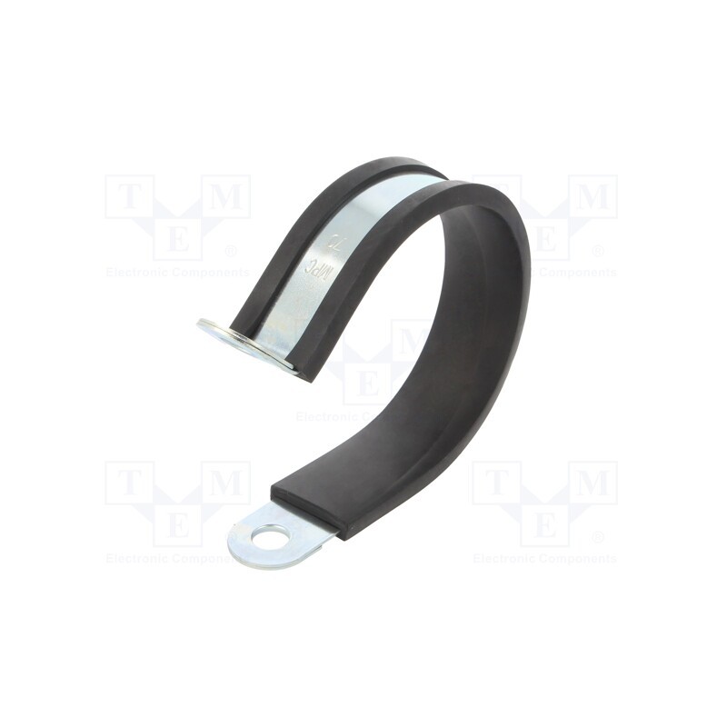 1 pcs x MPC INDUSTRIES - LKD17025 - Fixing clamp, ØBundle : 70mm, W: 25mm, steel, Cover material: EPDM