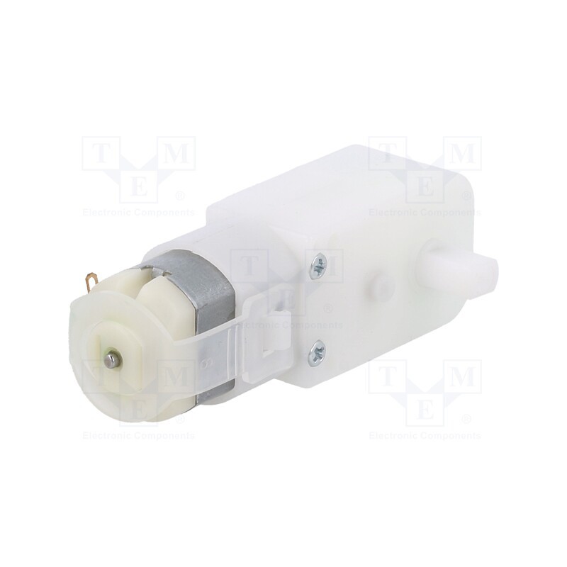 1 pcs x POLOLU - SOLARBOTICS GM3 224:1 GEAR MOTOR 90 DEG. - Motor: DC, with plastic gearbox, 6VDC, 733mA, 46rpm, max.402.5mNm