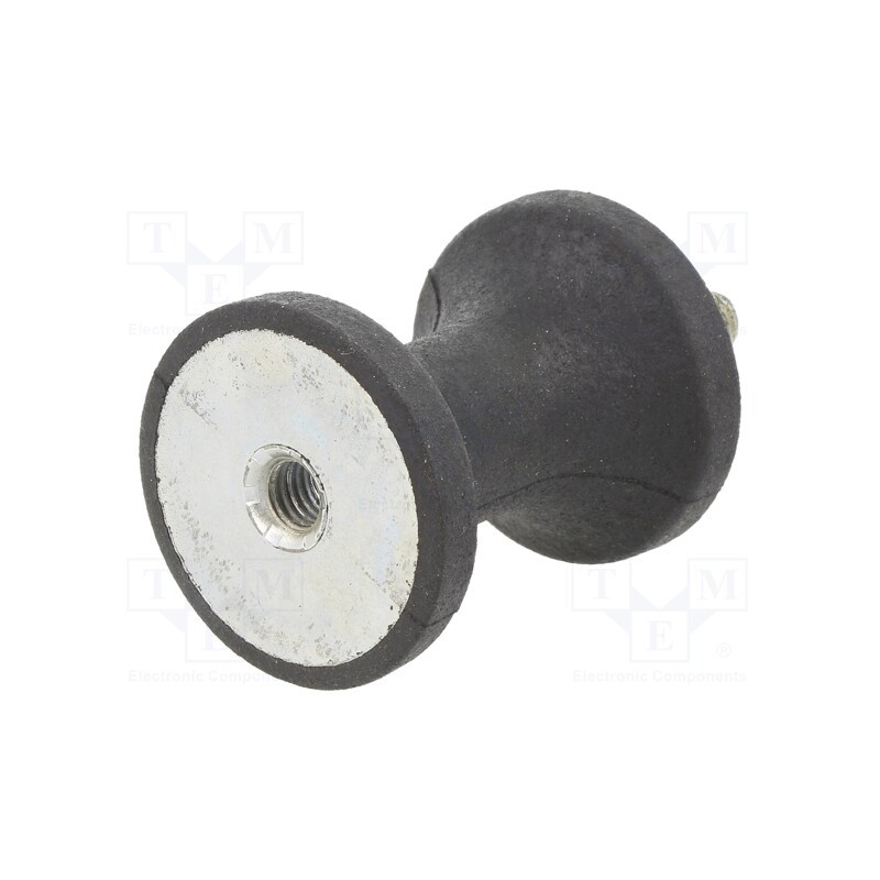 1 pcs x ELESA+GANTER - DVC.2-40-20-48-M8-23-40 - Vibration damper, M8, Ø: 40mm, rubber, L: 48mm, Thread len: 23mm