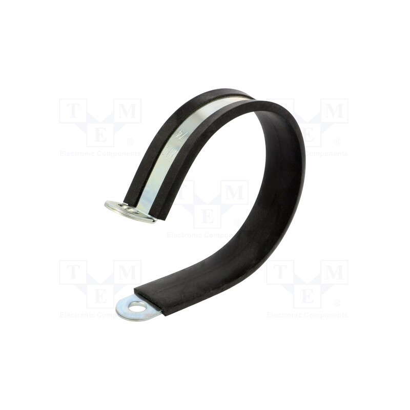 1 pcs x MPC INDUSTRIES - LKD17420 - Fixing clamp, ØBundle : 74mm, W: 20mm, steel, Cover material: EPDM