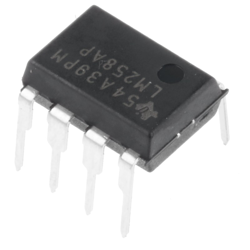 50 pcs - LM258AP Texas Instruments, Precision, Op Amp, 700kHz, 5 - 28 V, 8-Pin PDIP
