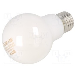 1 pcs x GTV Poland - LD-A60FLE8M-40 - LED lamp, milky, E27, 230VAC, 8W, 360°, 4000K