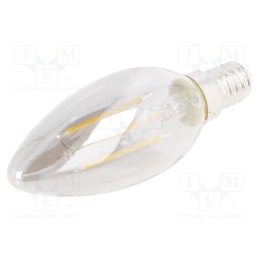 1 pcs x GTV Poland - LD-C35FP4-30 - LED lamp, warm white, E14, 230VAC, 240lm, 4W, 360°, 2700K