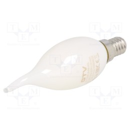 1 pcs x GTV Poland - LD-C35FLE4M-40L - LED lamp, milky, E14, 230VAC, 4W, 360°, 4000K