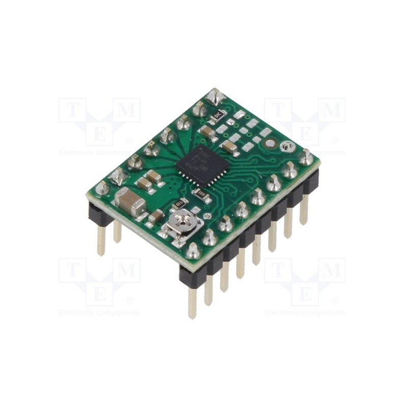 1 pcs x POLOLU - DRV8434 STEPPER MOTOR DRIVER CARRIER (HE - Stepper motor controller, DRV8434, 1.2A, Uin mot: 4.5÷48V, green