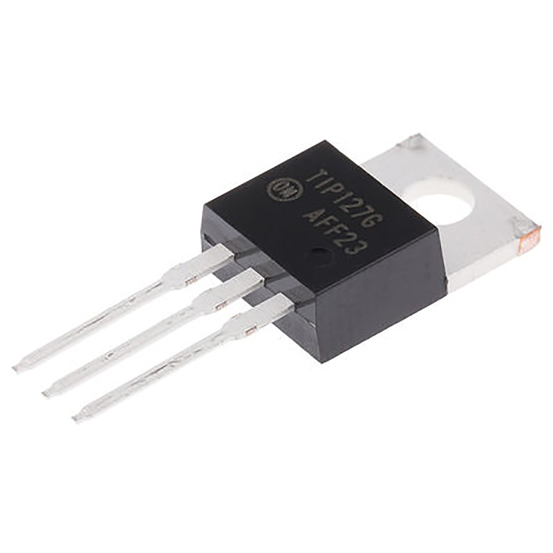 50 pcs - onsemi TIP127G PNP Darlington Transistor, 5 A 100 V HFE:1000, 3-Pin TO-220AB