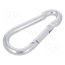 1 pcs x DROMET - KSO.8.80 - Carabiner, steel, for rope, L: 80mm, zinc, 8mm