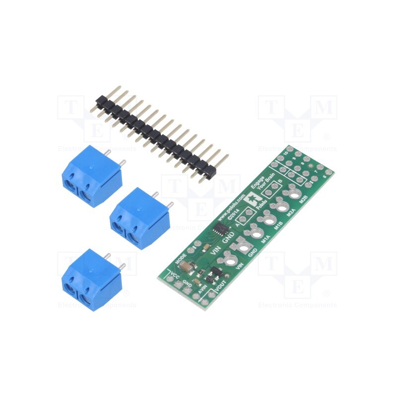 1 pcs x POLOLU - DRV8835 FOR ARDUINO - DC-motor driver, DRV8835, 250kHz, PWM, 1.2A, Uin mot: 2÷11V, Ch: 2