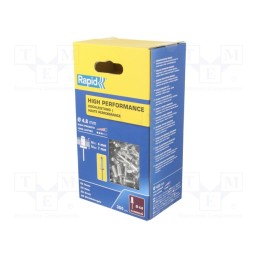 1 pcg x RAPID - 5001435 - Rivet, aluminium, Rivet diam: 4.8mm, L.rivet: 10mm, 350pcs.