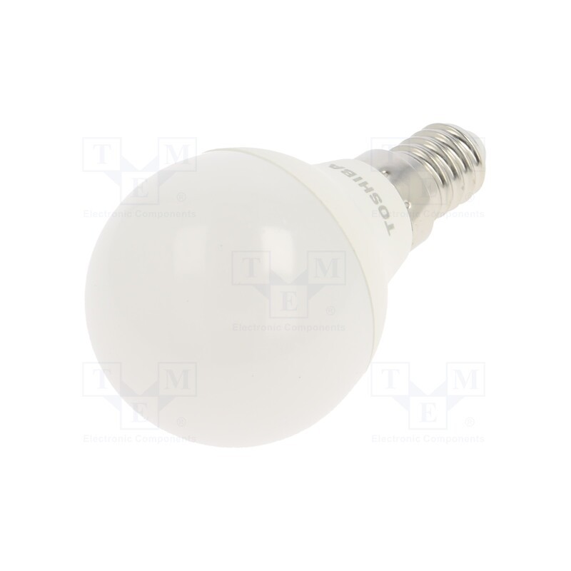 1 pcs x TOSHIBA LED LIGHTING - DELS-GFC44P714AE21 - LED lamp, cool white, E14, 230VAC, 470lm, 4.7W, 180°, 6500K