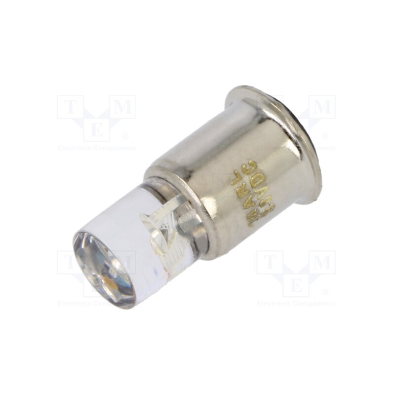 1 pcs x MARL - 206-521-23-38 - LED lamp, yellow, SX6s, 24÷28VDC, No.of diodes: 1, -30÷75°C, 5mm