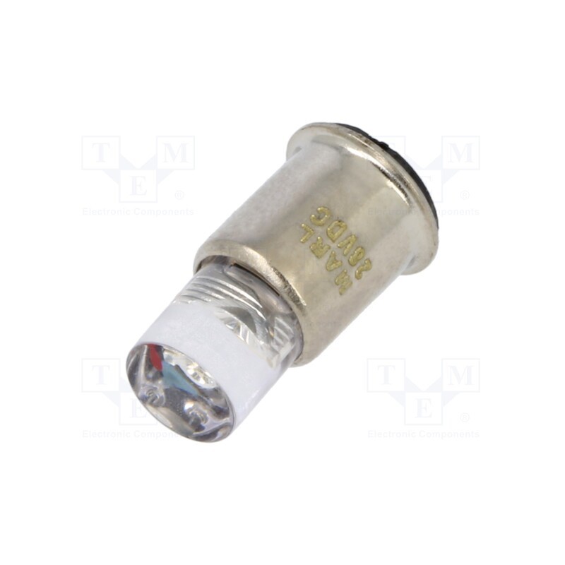 1 pcs x MARL - 206-501-23-38 - LED lamp, red, SX6s, 24÷28VDC, No.of diodes: 1, -30÷75°C, 5mm