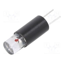 1 pcs x MARL - 204-501-20-38 - LED lamp, red, 5÷6VDC, No.of diodes: 1, -30÷75°C, 5mm, Bulb: T1 3/4