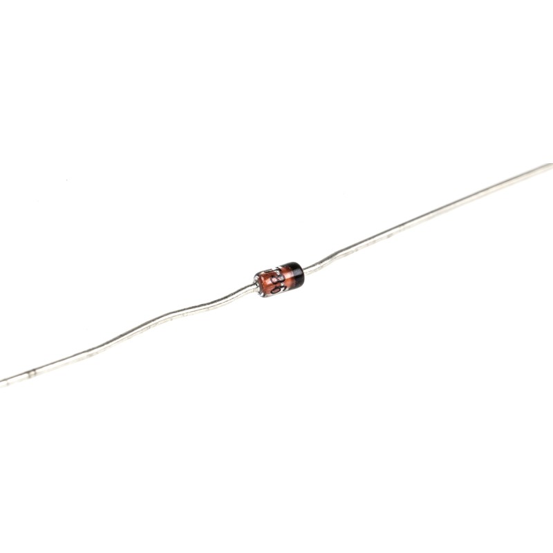 100 pcs - Nexperia 50V 200mA, Schottky Diode, 2-Pin DO-34 BAT86,113