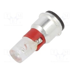 1 pcs x MARL - 202-301-23-38 - LED lamp, red, SX3s, 24÷28VDC, No.of diodes: 1, -40÷85°C, 3mm